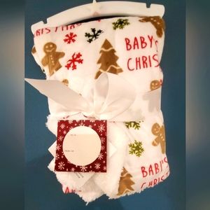 Thro Micromink Decorative Christmas Baby Throw Blanket, 30" x 40" (Ginny Gingerb